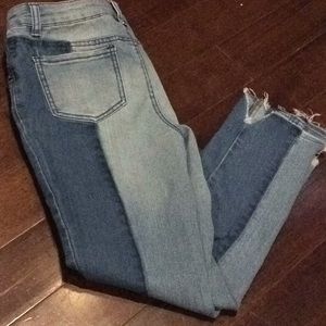 two colored jeans